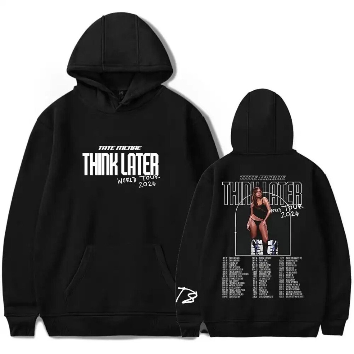 Think Later Tate Mcrae World Tour Setlist 2024 Hoodies, Think Later 2024 Hoodie, Think Later Album World Tour Dates 2024 Shirt, Tate McRae 2024 Concert Ticket Shirt