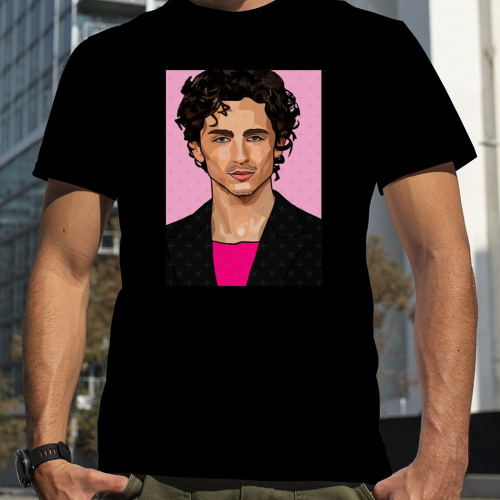 Timotheé Chalamet Fanart Pink shirt