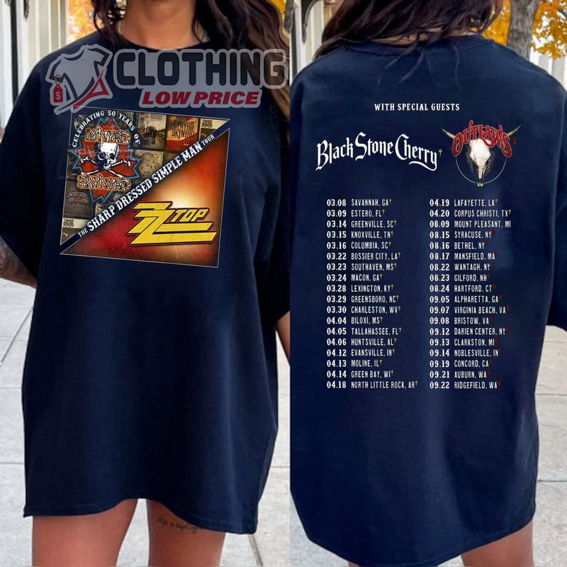 Zz Top Concert 2024 Shirt, Lynyrd Skynyrd Zz Top Tour 2024 Shirt, Zz