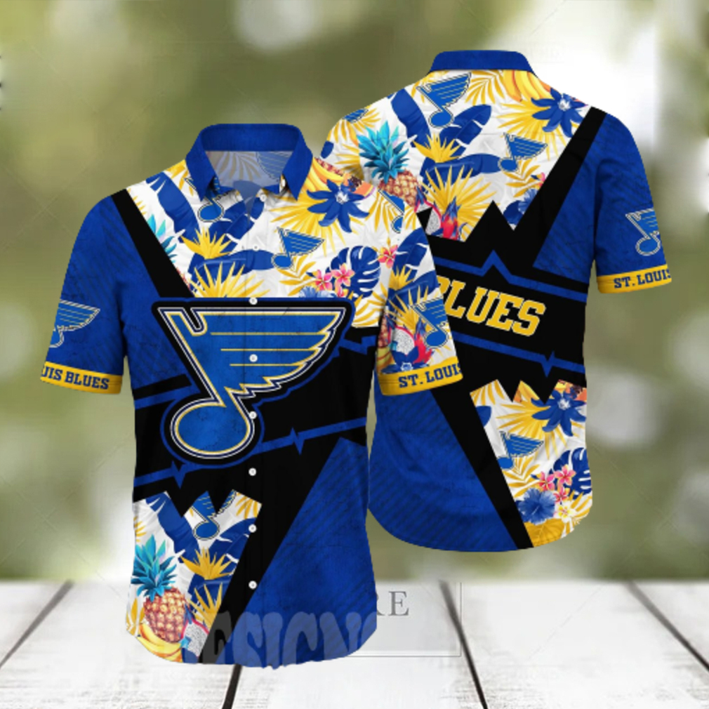 t Louis Blues NHL Flower Classic Full Printing Hawaiian Shirt - Limotees