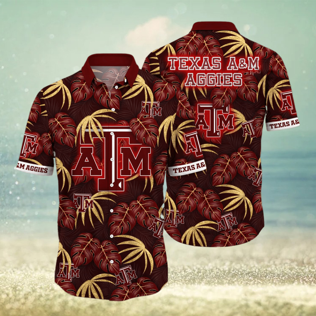 Texas A&M Aggies NCAA Hawaiian Shirt Beach Breeze Aloha Shirt - Limotees