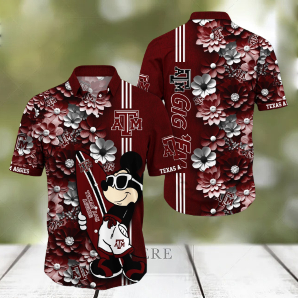 Texas A ampM Aggies Aloha Mick Pattern Hawaiian Shirt For Fans - Limotees