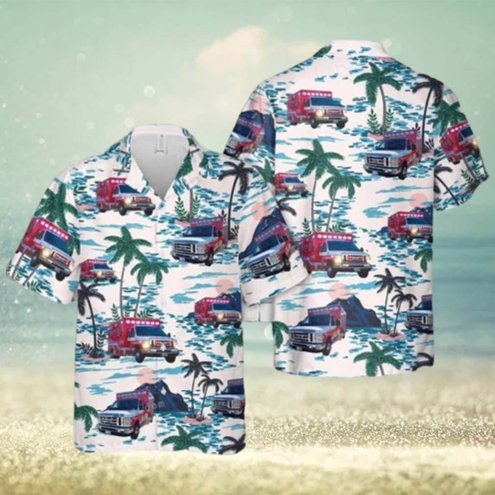 Texas Rockwall County Ems Button Up Hawaiian Shirt - Limotees