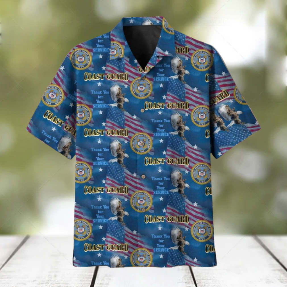 Thank You For Your Service Veteran Multiservice US Coast Guard Hawaiian Shirt Veteran - Limotees