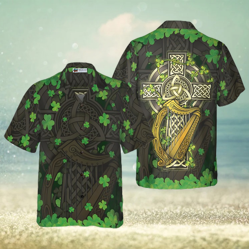 The Celtic Cross Harp Irish Proud Hawaiian Shirt - Limotees