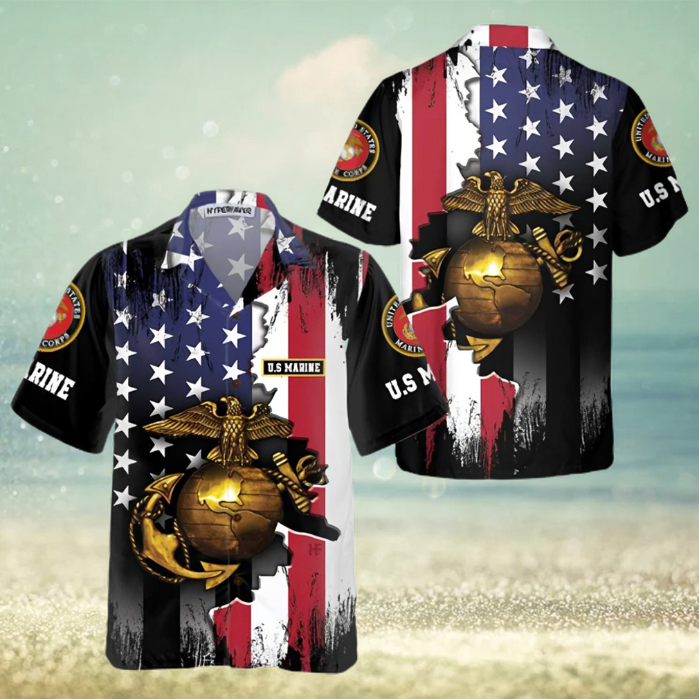 The Golden Eagle US Marine Corps Hawaiian Shirt - Limotees