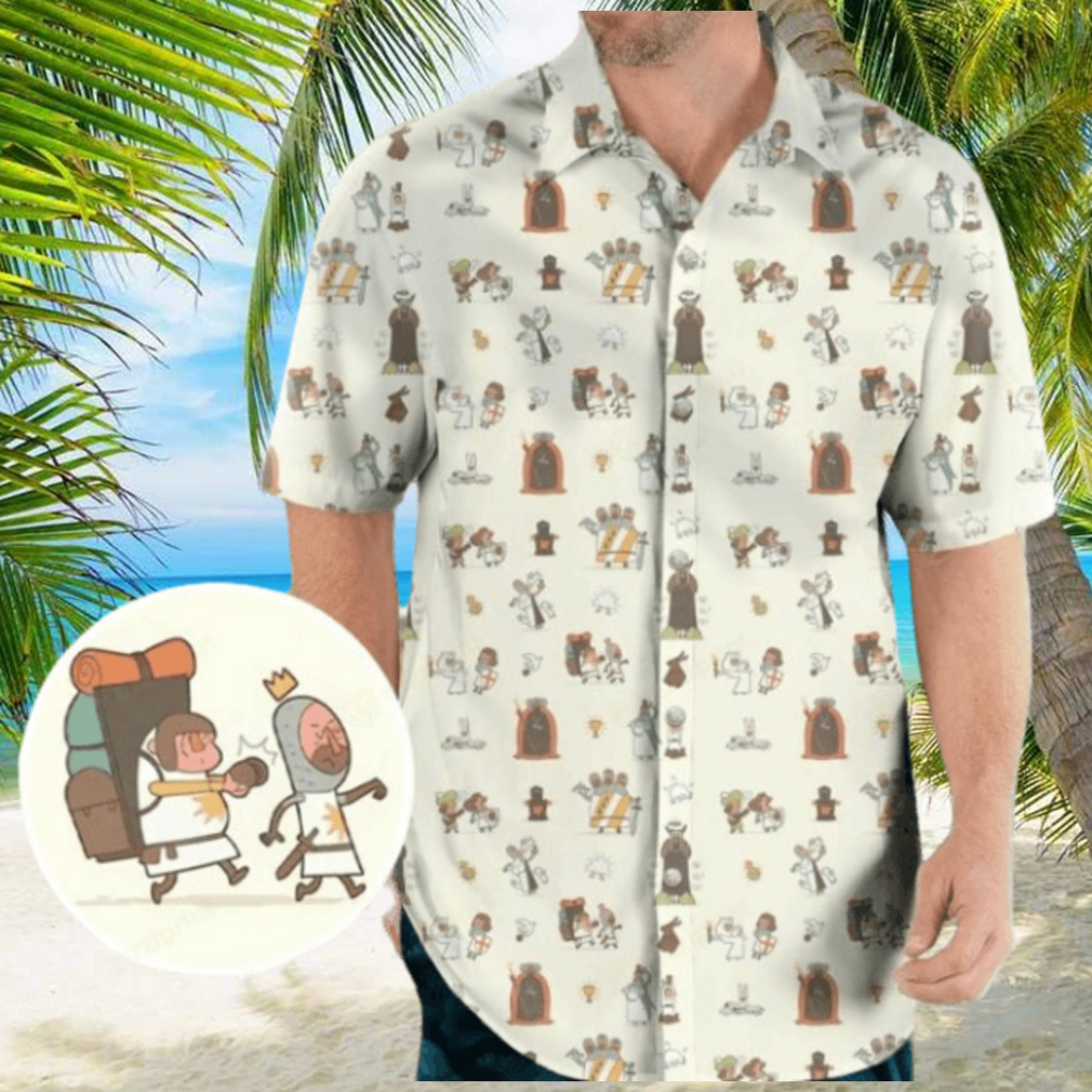 The Holy Grail Pattern Monty Python Hawaiian Shirt - Limotees