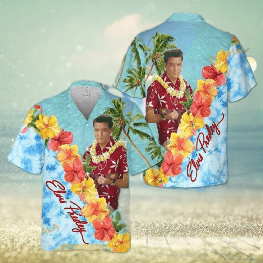 The King Elvis Presley Hawaiian Shirt Hibiscus Flowers Pattern All Over Print - Limotees