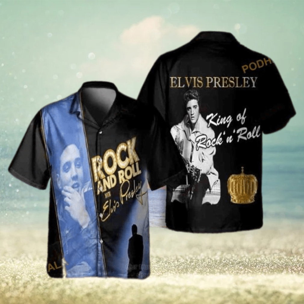 The King Of Rock And Roll Elvis Presley Hawaiian Shirt Gift For Rock Lovers - Limotees