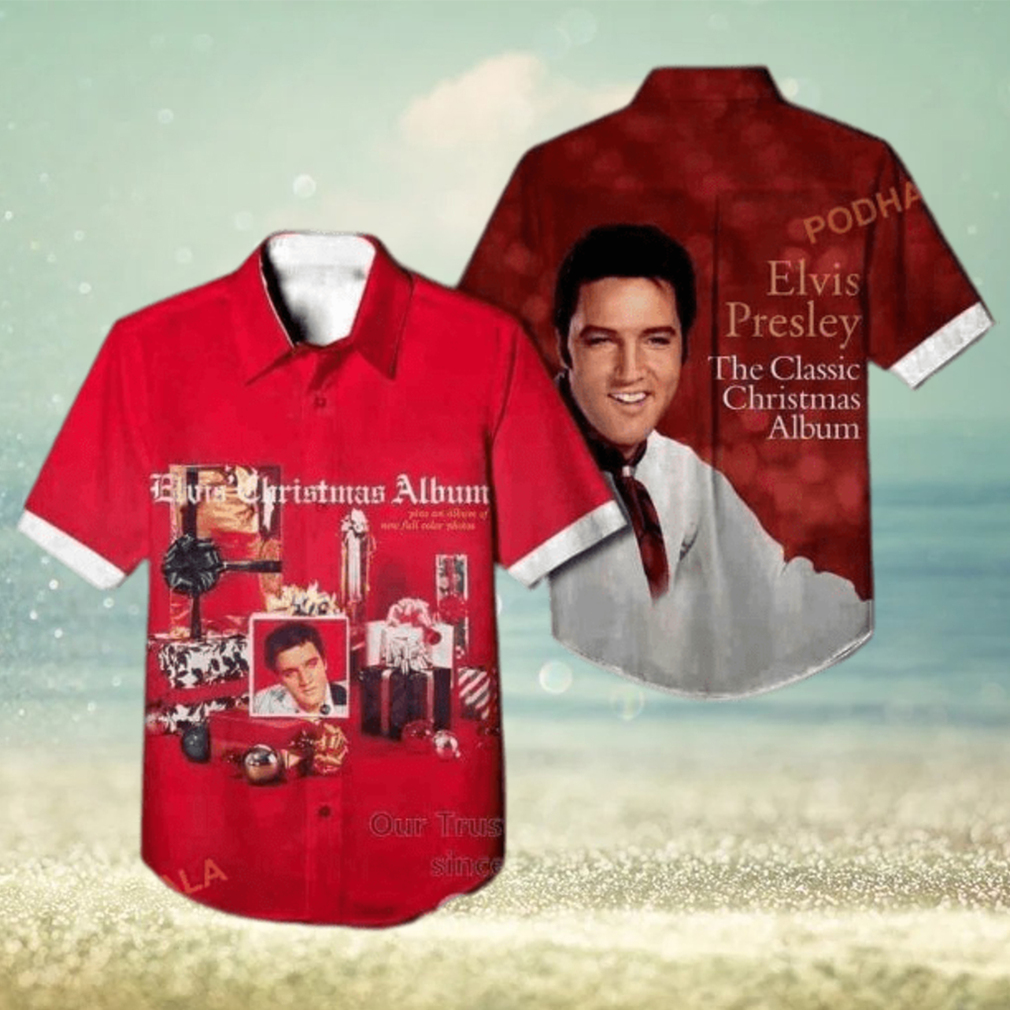 The King Of Rock And Roll Elvis Presley Hawaiian Shirt The Classic Christmas Album - Limotees