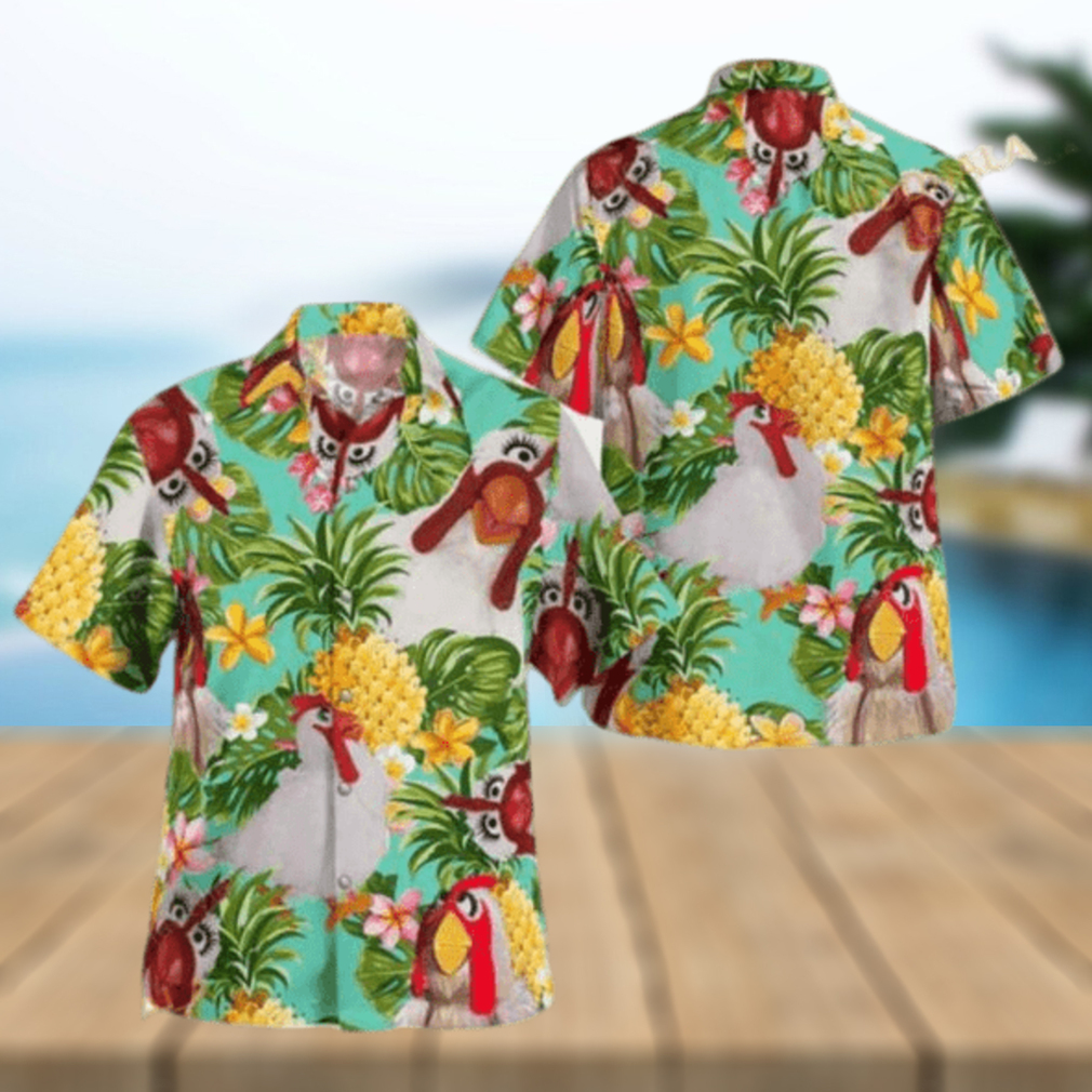 The Muppet Camilla The Chicken Pineapple Tropical 3D Funny Hawaiian Shirt - Limotees