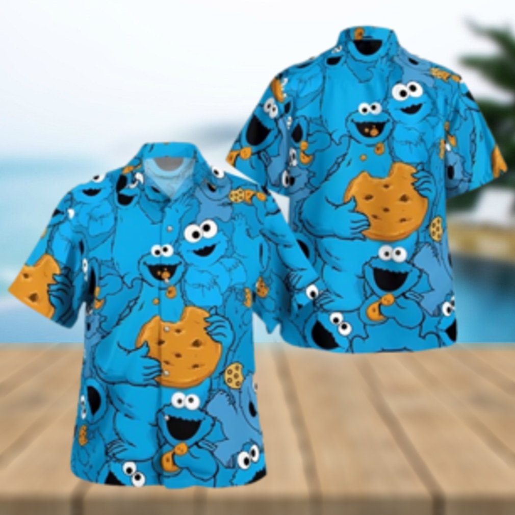 The Muppet Cookie Monster Summer Hawaiian Shirt - Limotees