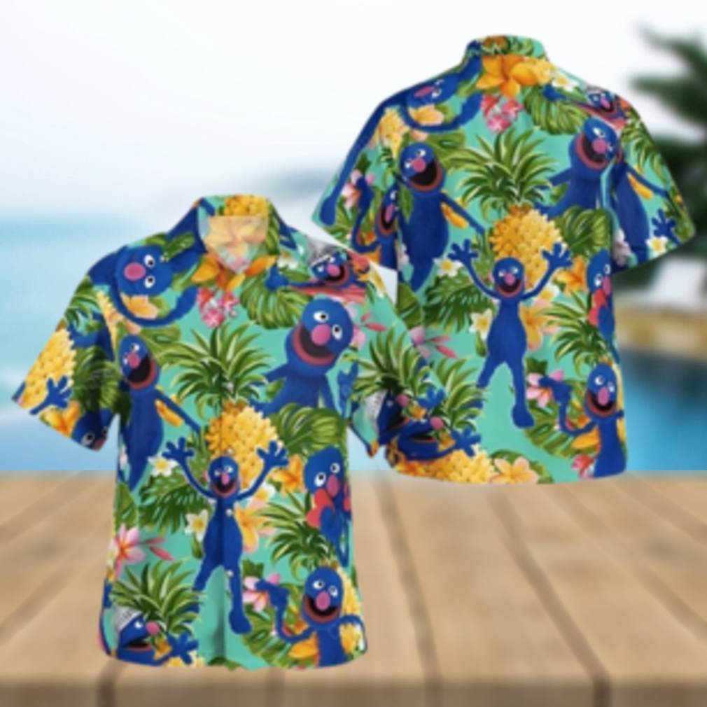 The Muppet Grover Pineapple Tropical Summer Hawaiian Shirt - Limotees