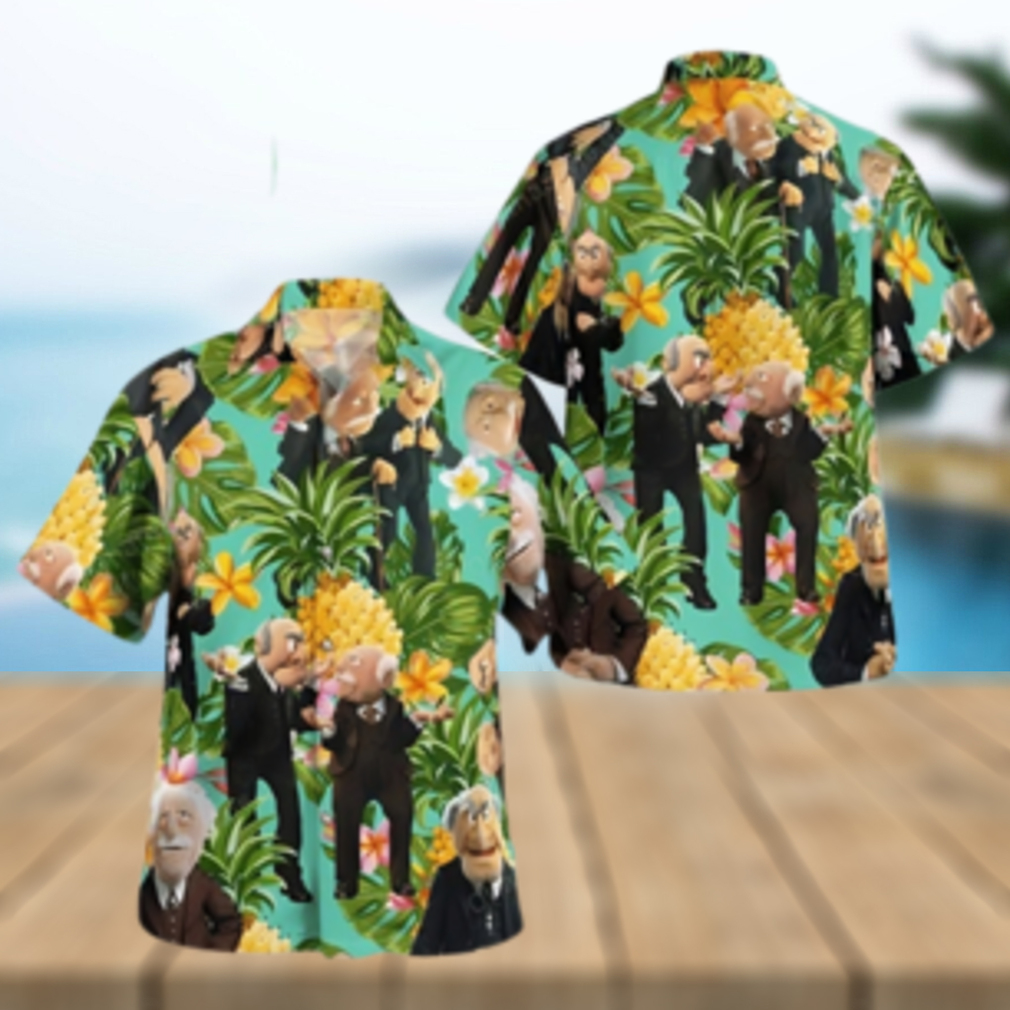 The Muppet Statler And Waldorf Pineapple Tropical Summer Hawaiian Shirt - Limotees