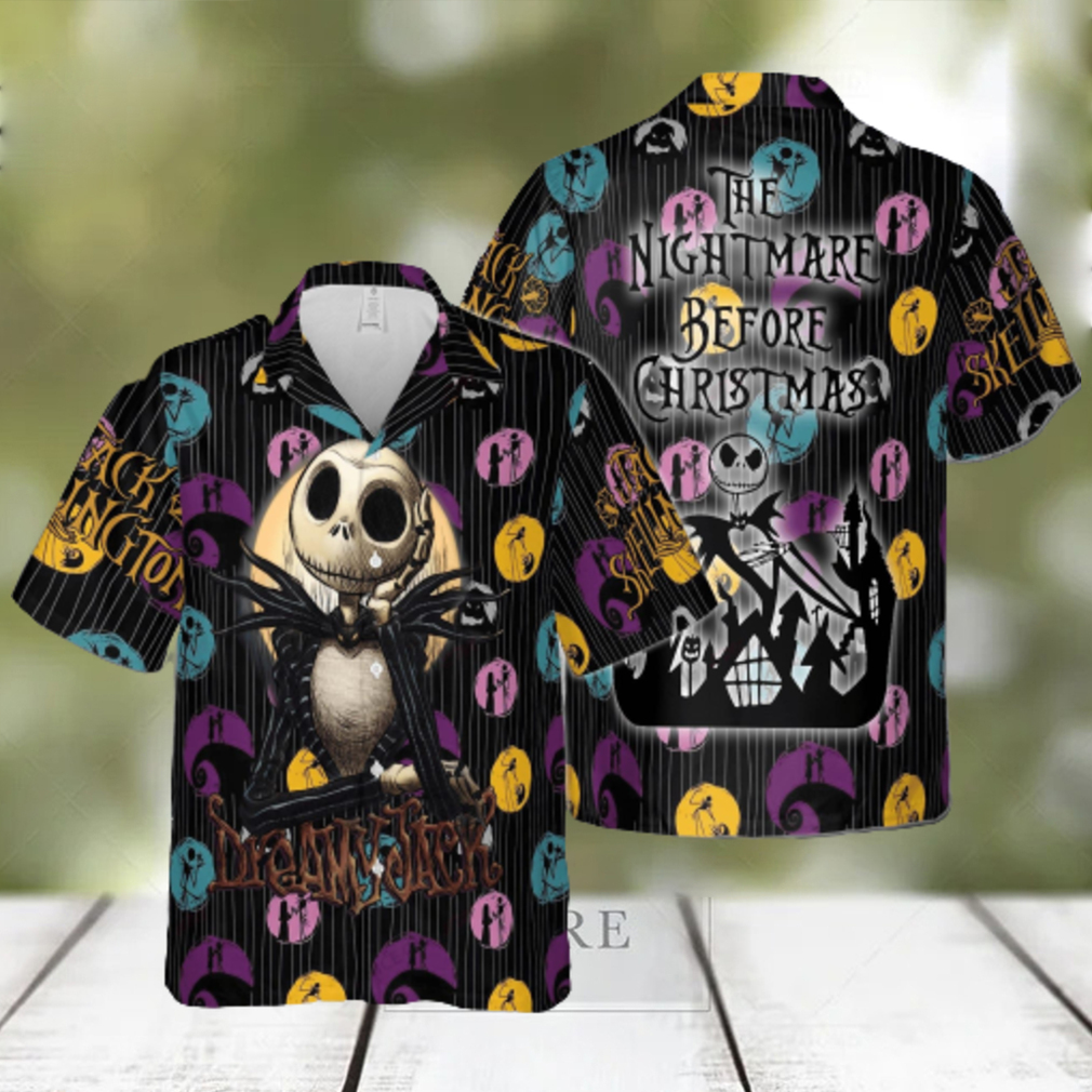 The Nightmare Before Christmas Dreamy Jack Hawaiian 3D Shirt For Men And Women Gift Short Sleeve Beach Shirt - Limotees