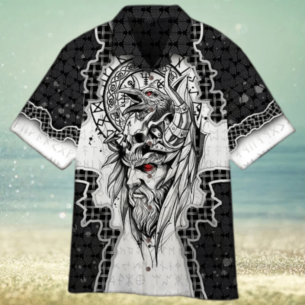 The Raven Of Odin Viking God Viking Hawaiian Shirt - Limotees