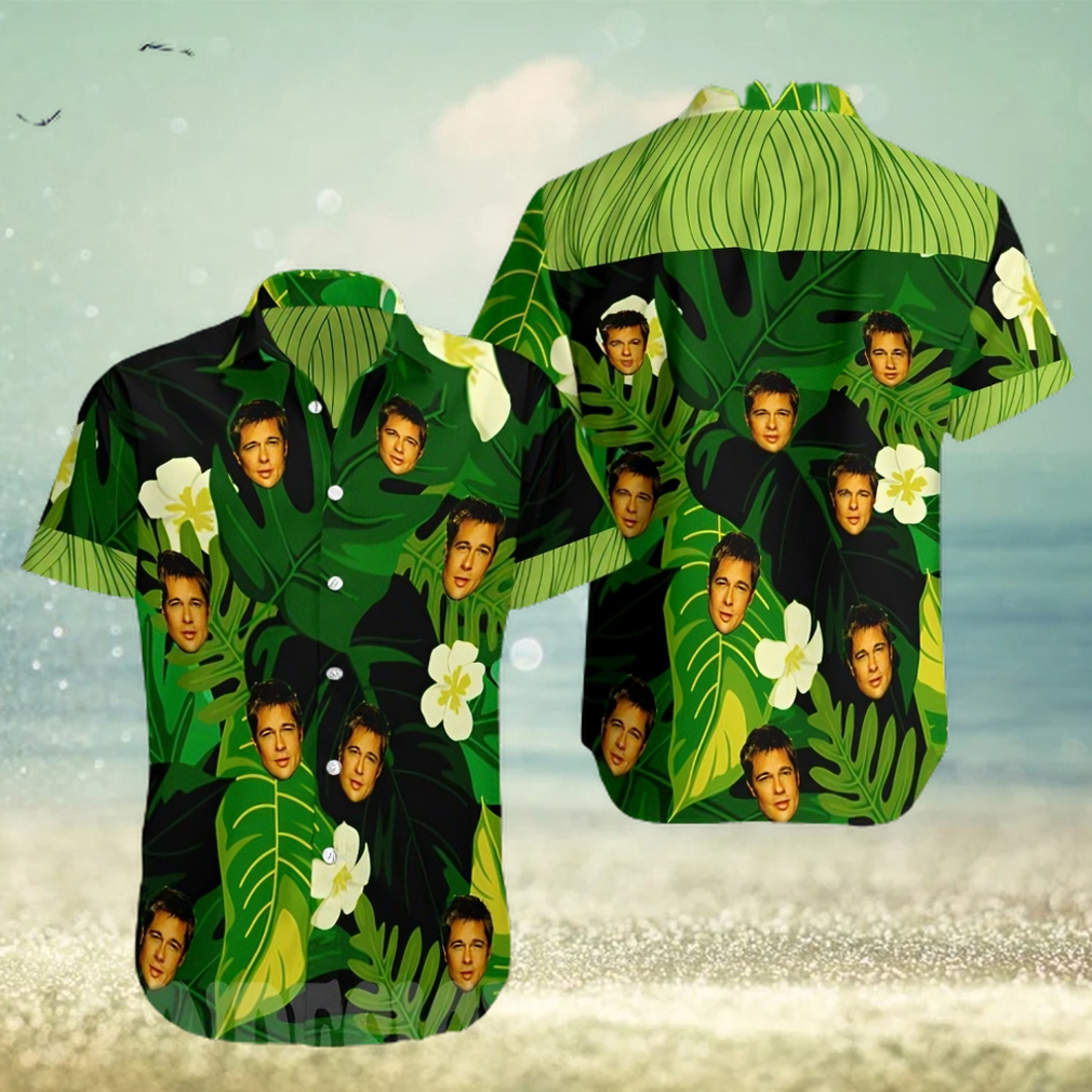 The best selling Brad Pitt All Over Print Summer Short Sleeve Hawaiian Beach Shirt - Limotees