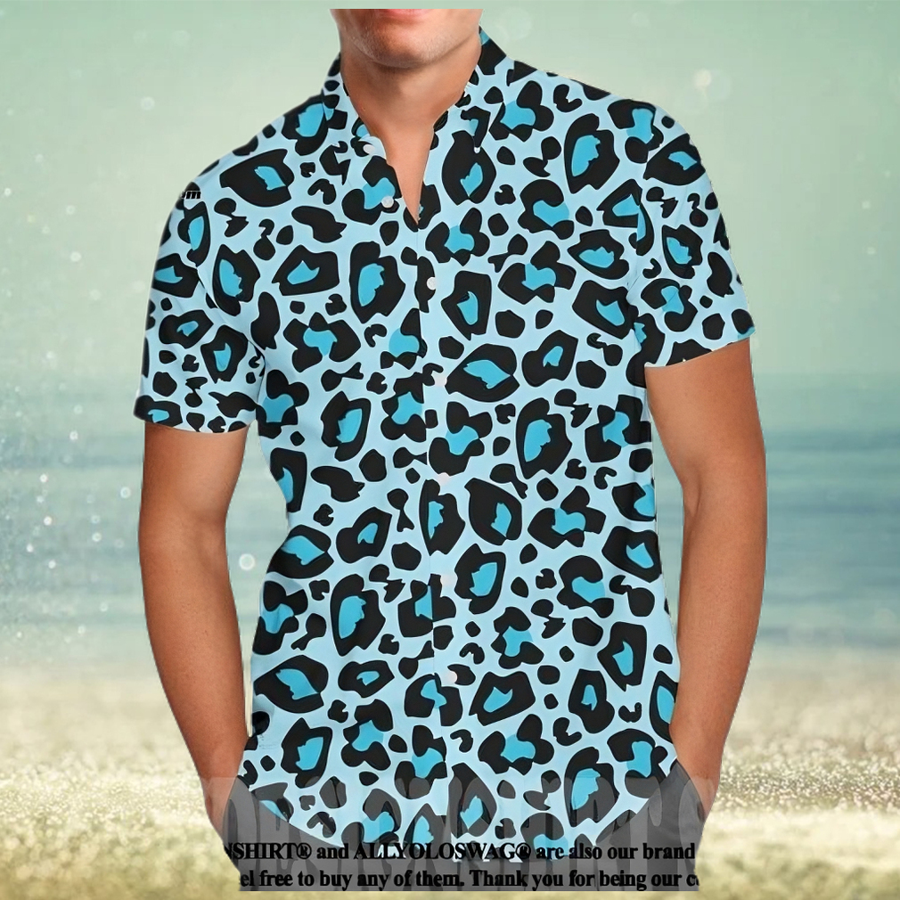 The best selling Bright Blue Leopard Print Toy Story Ken Inspired All Over Print Hawaiian Shirt - Limotees