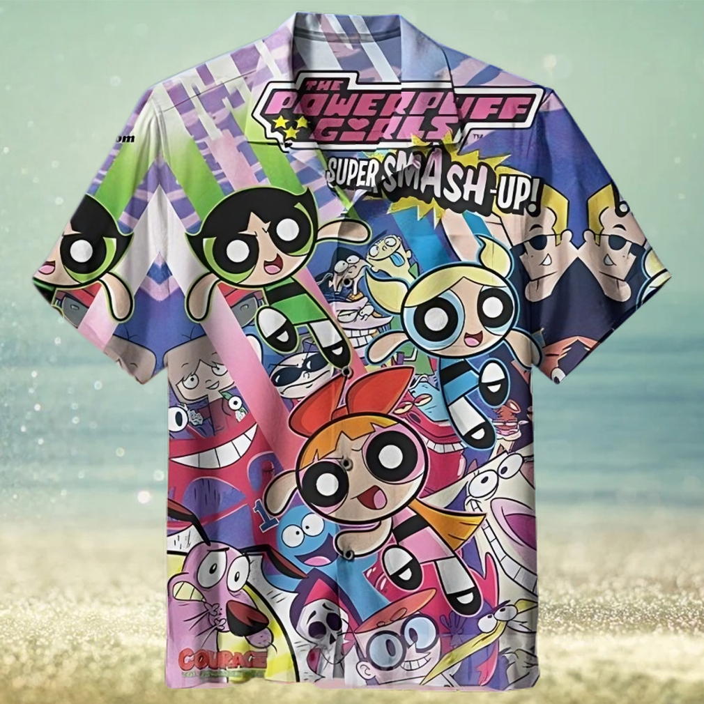 The best selling Bubbles Powerpuff Girls All Over Print Hawaiian Shirt - Limotees