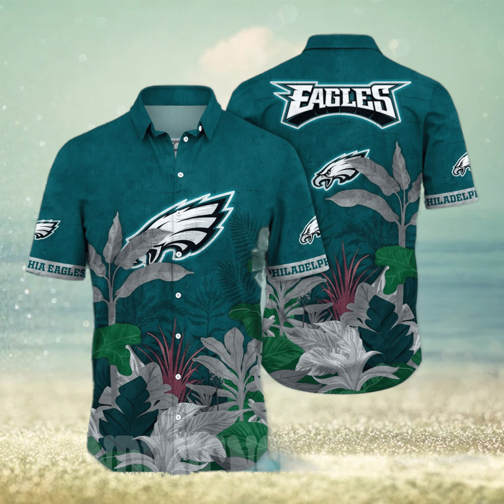 The best selling Philadelphia Eagles NFL Floral Full Printed Classic Hawaiian Shirt - Limotees