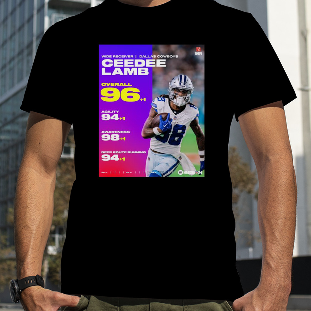 Ceedee Lamb Dallas Cowboys 96+1 Overall 94+1 Agility 98+1 Awareness 94+1 Deep Route Running Shirt