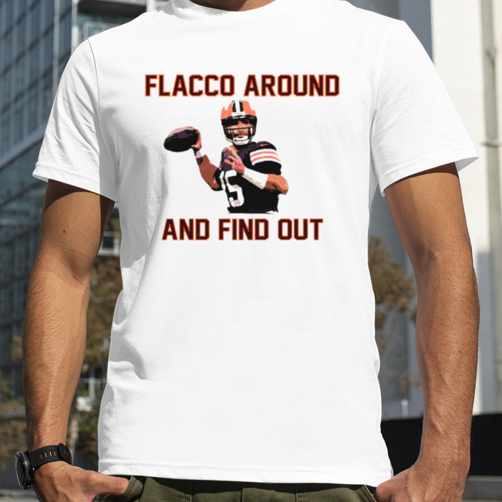 Joe Flacco around and find out Cleveland Browns player football shirt