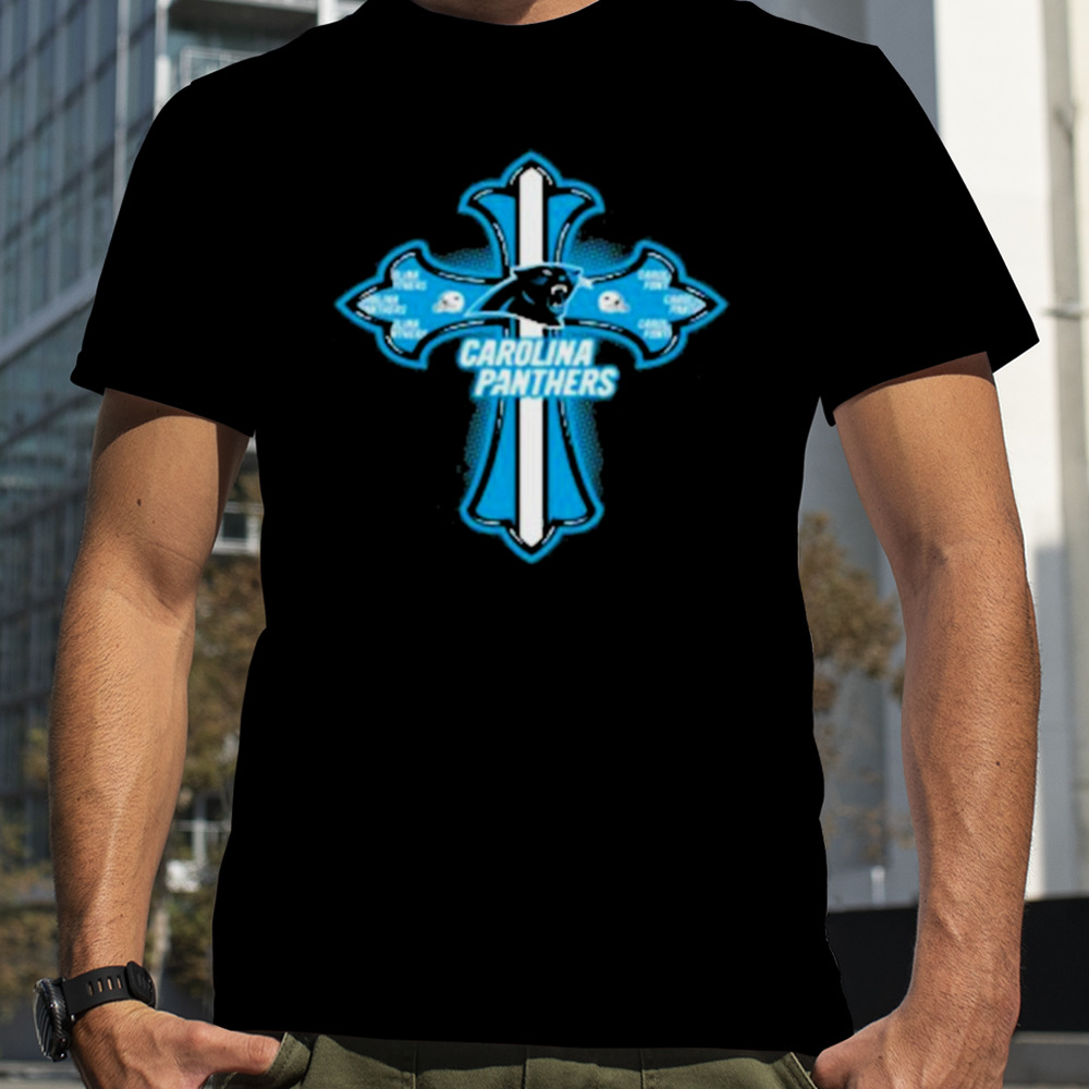 NFL Blue Crusader Cross Carolina Panthers 2024 T-Shirt