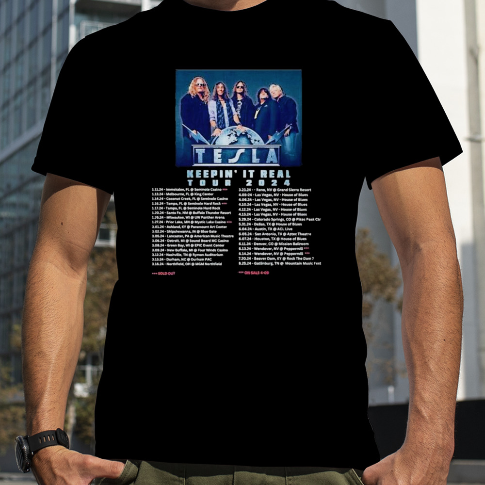 Tesla Keepin It Real Tour 2024 T-Shirt