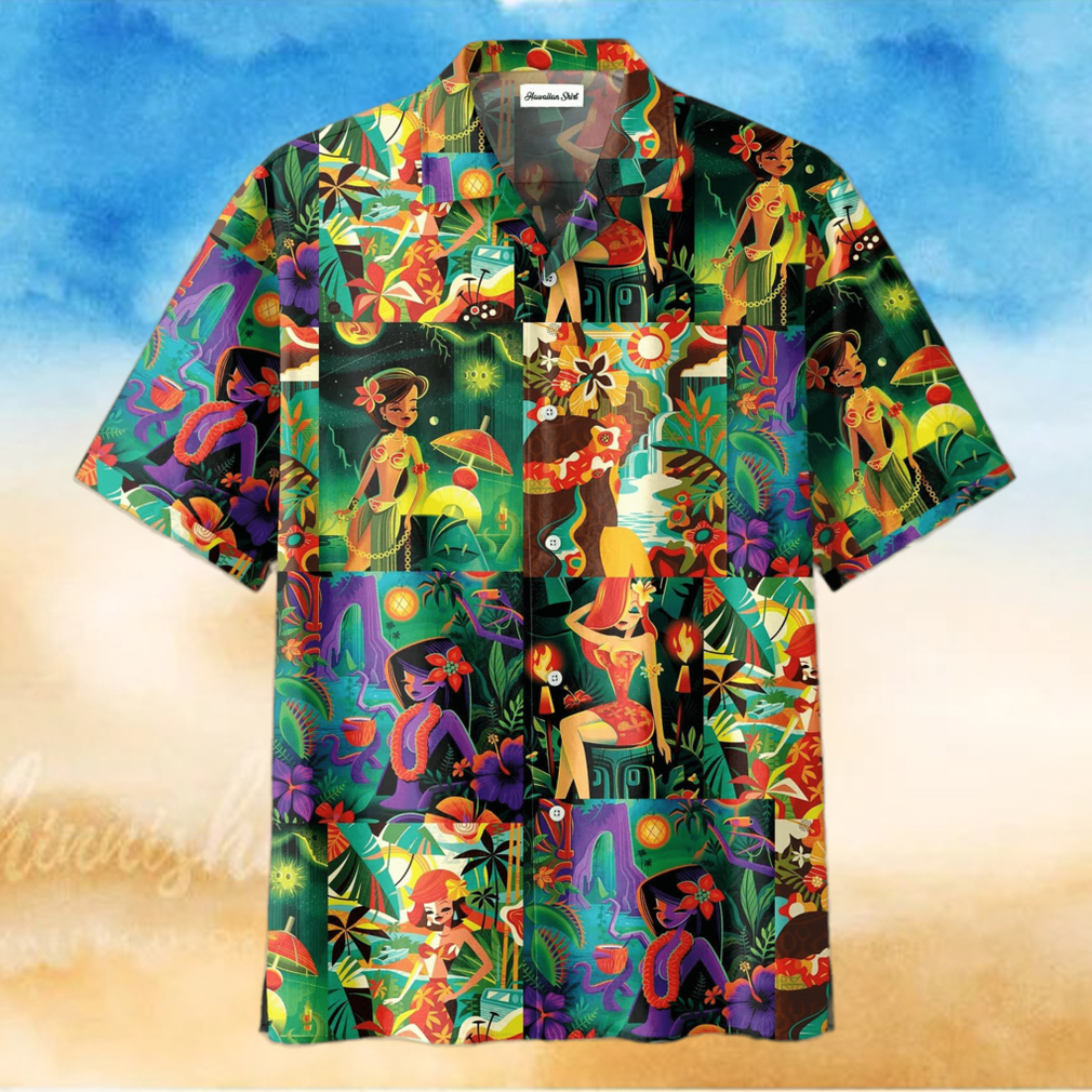 Tiki Tiki Lady Art Unisex Hawaiian Aloha Shirts - Limotees