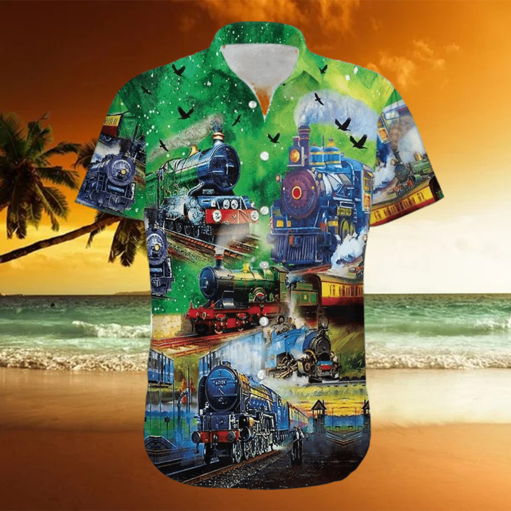 Train Life Is A Journey Enjoy The Ride Unisex Hawaiian Shirts - Limotees