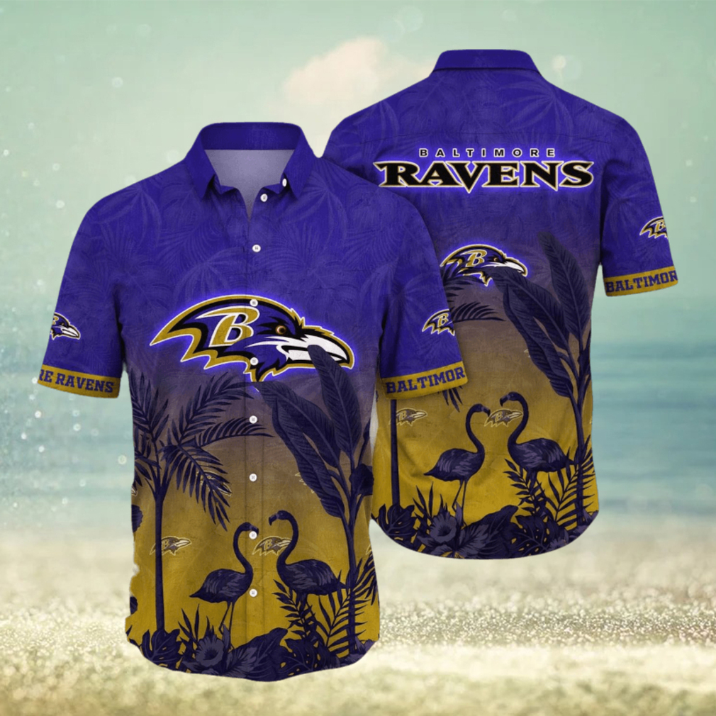 Trending NFL Baltimore Ravens Flower Summer Hawaiian Shirt - Limotees