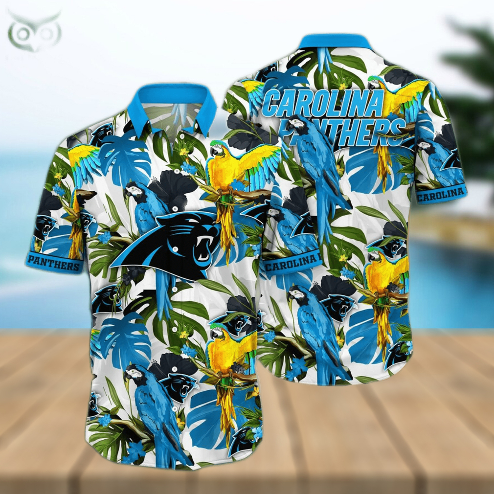 Trending NFL Carolina Panthers Floral Hawaiian Shirt - Limotees