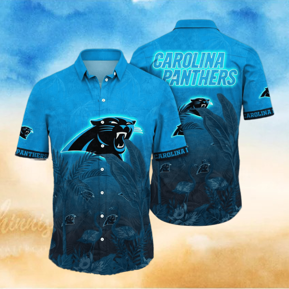 Trending NFL Carolina Panthers Flower Hawaiian Shirt - Limotees