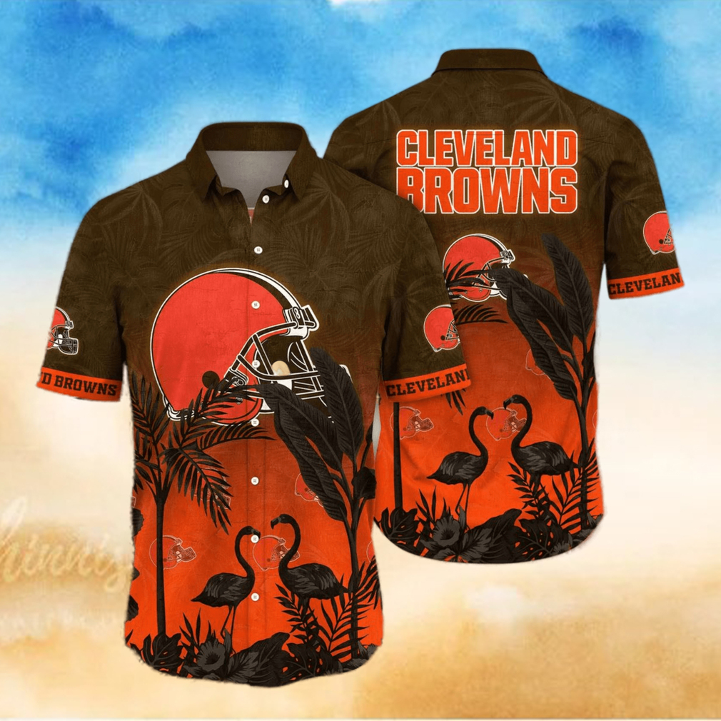 Trending NFL Cleveland Browns Floral Hawaiian Shirt - Limotees