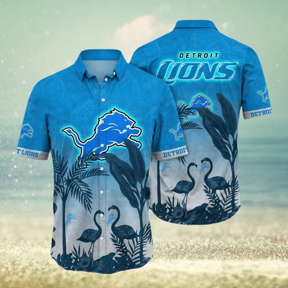 Trending NFL Detroit Lions Flower Summer Hawaiian Shirt - Limotees