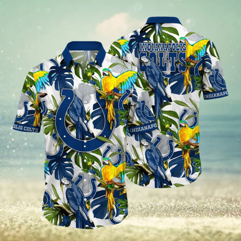 Trending NFL Indianapolis Colts Flower Summer Hawaiian Shirt - Limotees