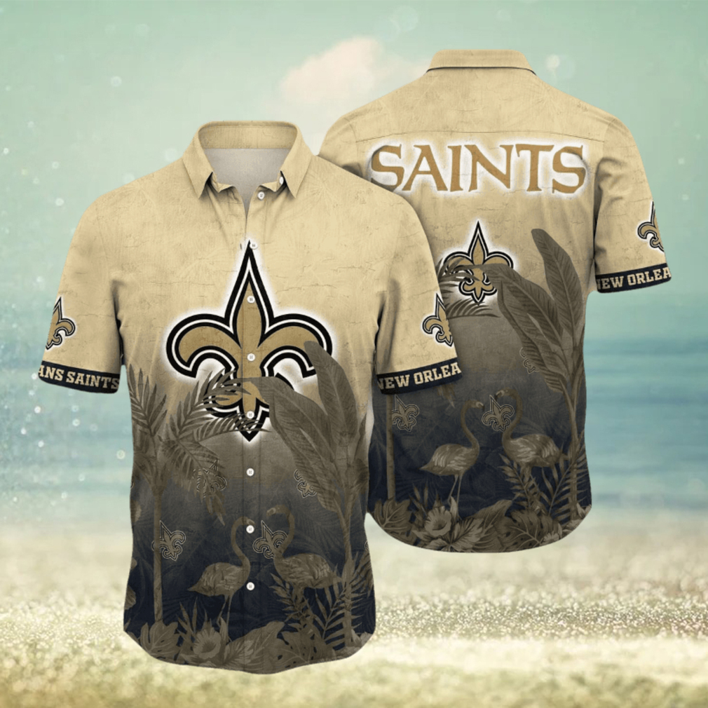 Trending NFL New Orleans Saints Flower Summer Hawaiian Shirt - Limotees