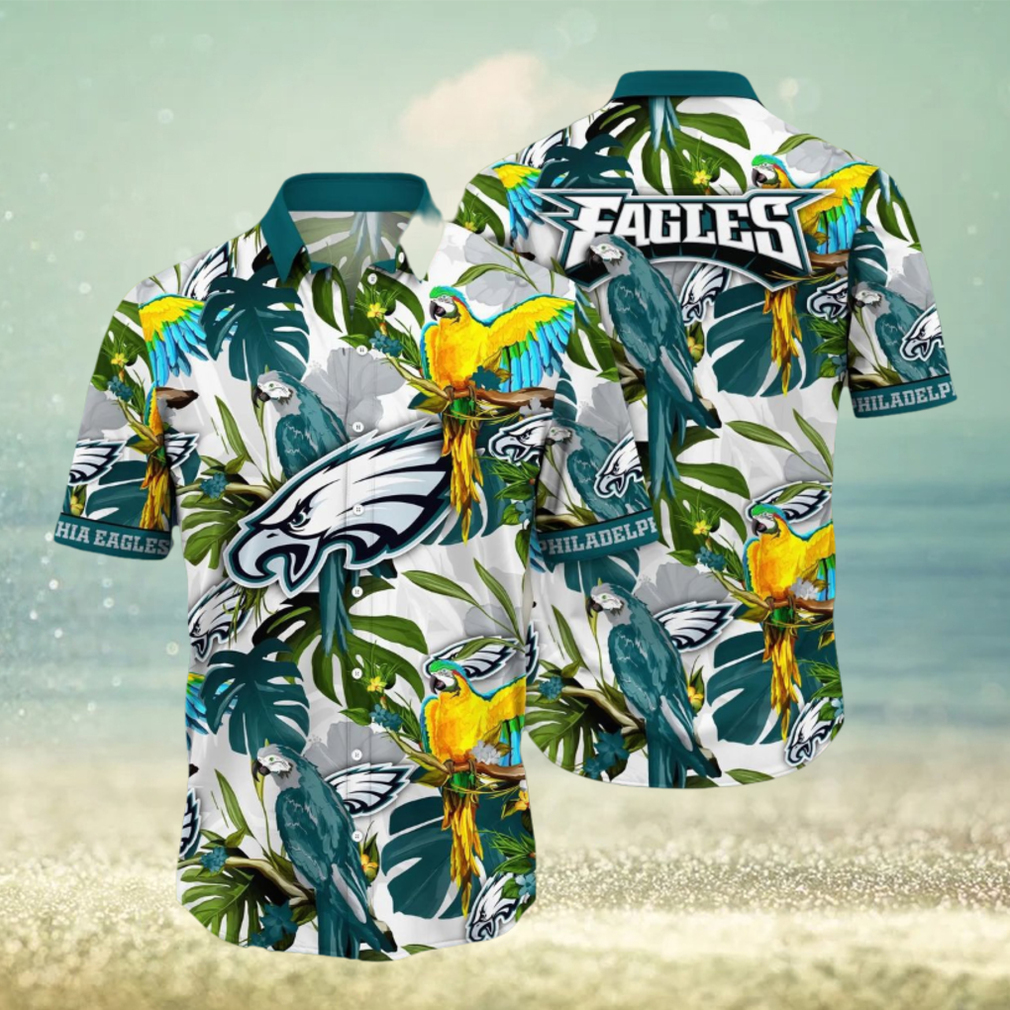 Trending NFL Philadelphia Eagles Flower Summer Hawaiian Shirt - Limotees