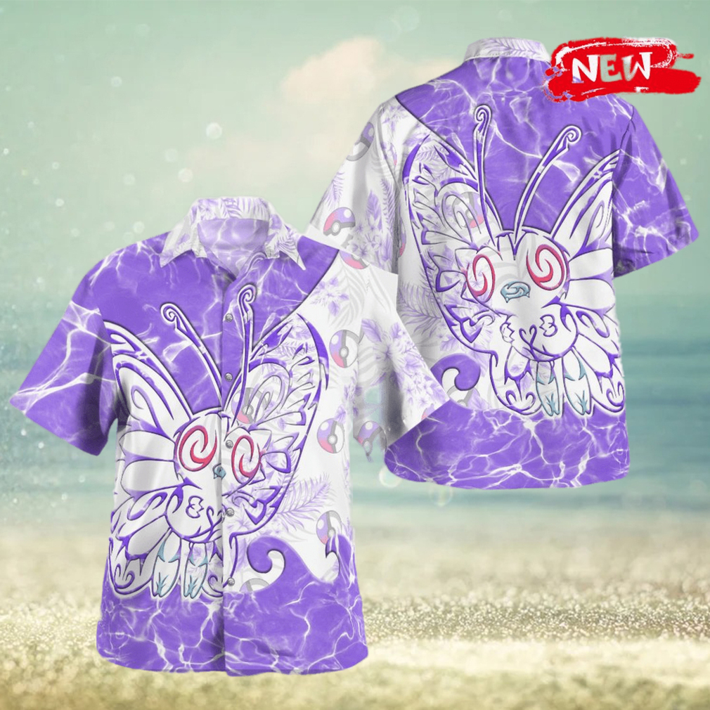 Tribal Butterfree Pkm Design Hawaiian Shirt and Short - Limotees