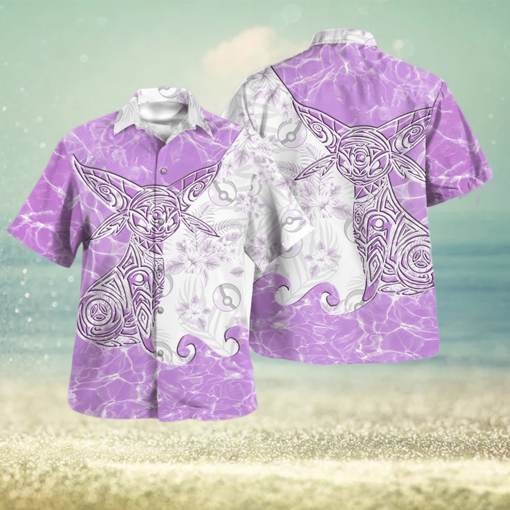 Tribal Eevee Espeon Design Hawaiian Shirt and Short - Limotees