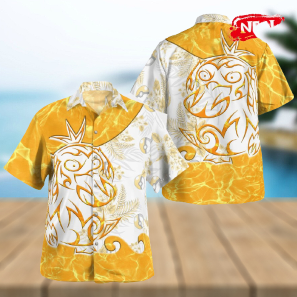 Tribal Psyduck Design Hawaiian Shirt and Short - Limotees