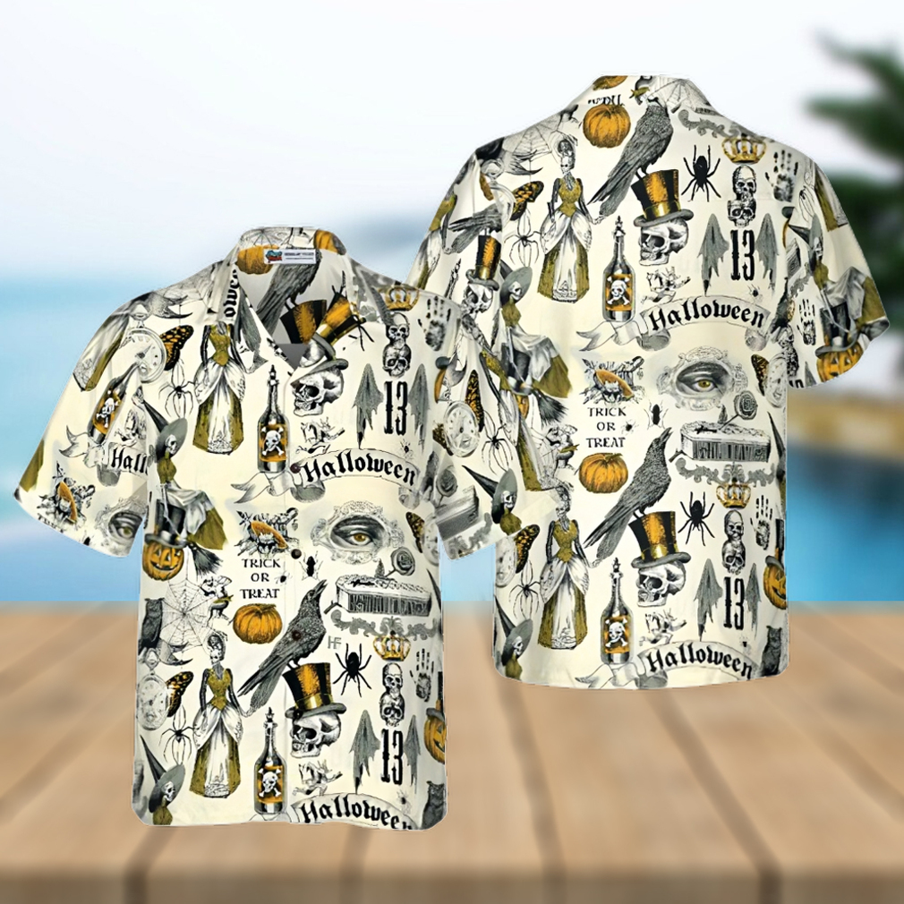 Trickery Halloween Pattern Hawaiian Shirt - Limotees