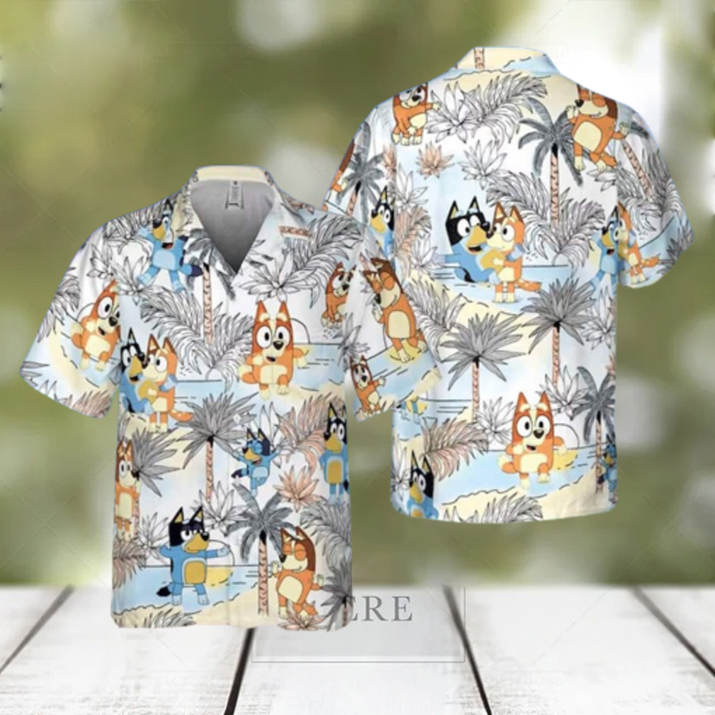 Tropical Aloha Bluey Hawaiian Shirt Gift For Beach Trip - Limotees