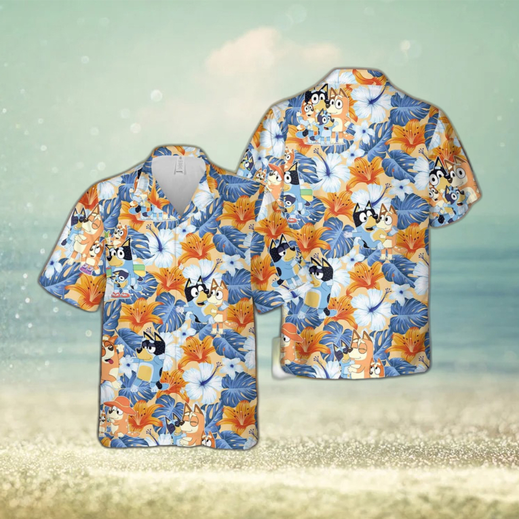 Tropical Aloha Bluey Hawaiian Shirt Summer Holiday Gift - Limotees