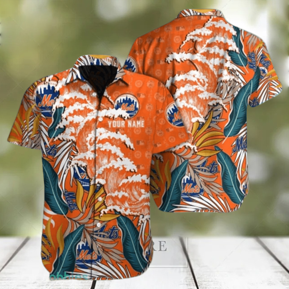 Tropical Aloha MLB New York Mets Hawaiian Shirt Custom Name Summer Gift For Friends - Limotees