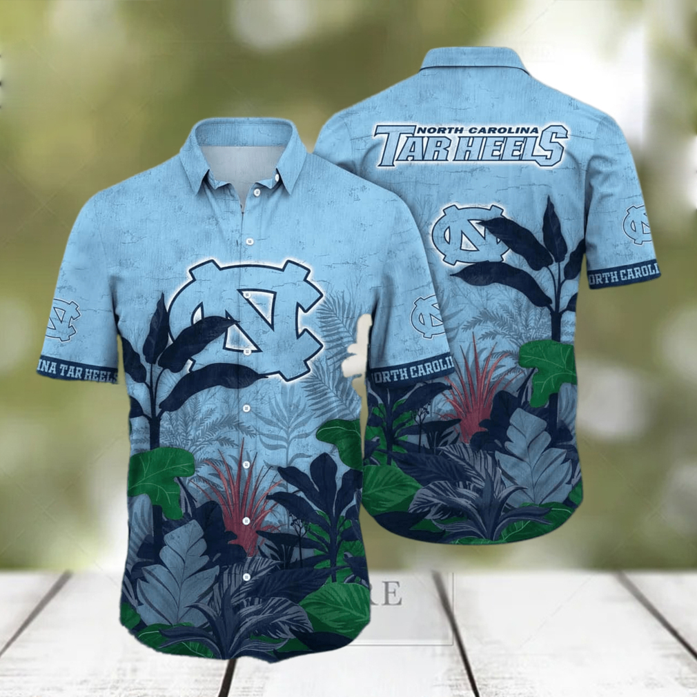 Tropical Aloha NCAA North Carolina Tar Heels Hawaiian Shirt Beach Gift For Dad - Limotees