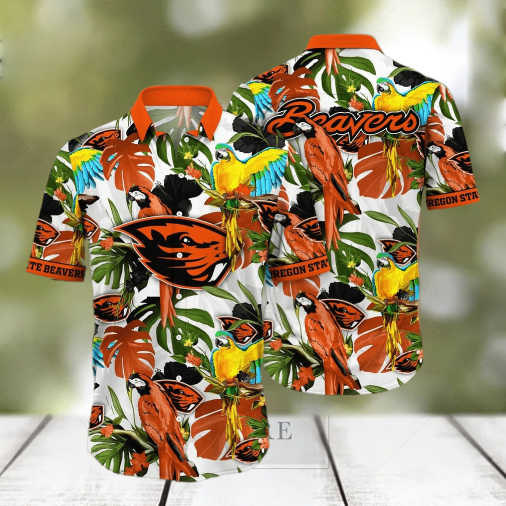 Tropical Aloha NCAA Oregon State Beavers Hawaiian Shirt Gift For Him - Limotees