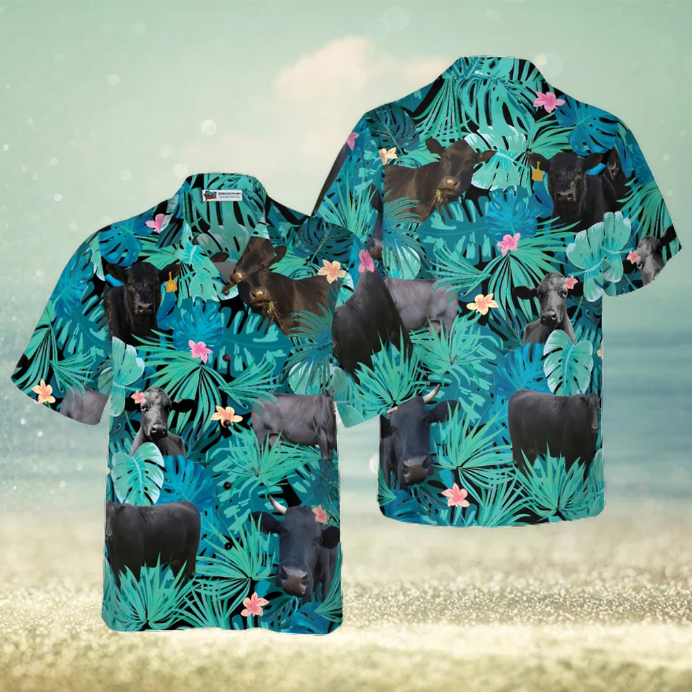 Tropical Black Cow Lover Hawaiian Shirt - Limotees