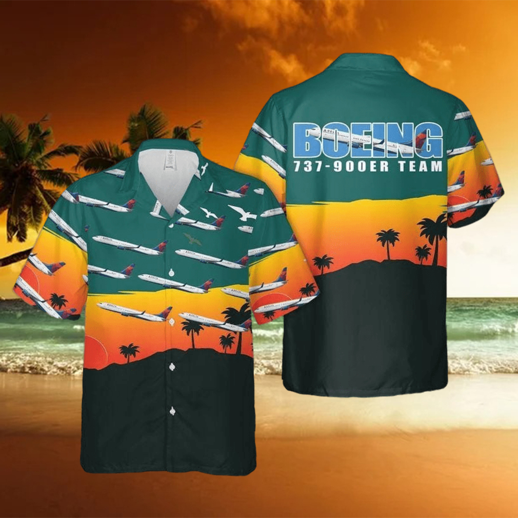 Tropical Delta Boeing 737 900Er Hawaiian Shirts - Limotees