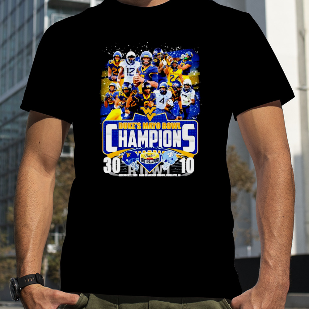 West Virginia Football 2023 Duke’s Mayo Bowl Champions Victory North Carolina 30 10 Shirt